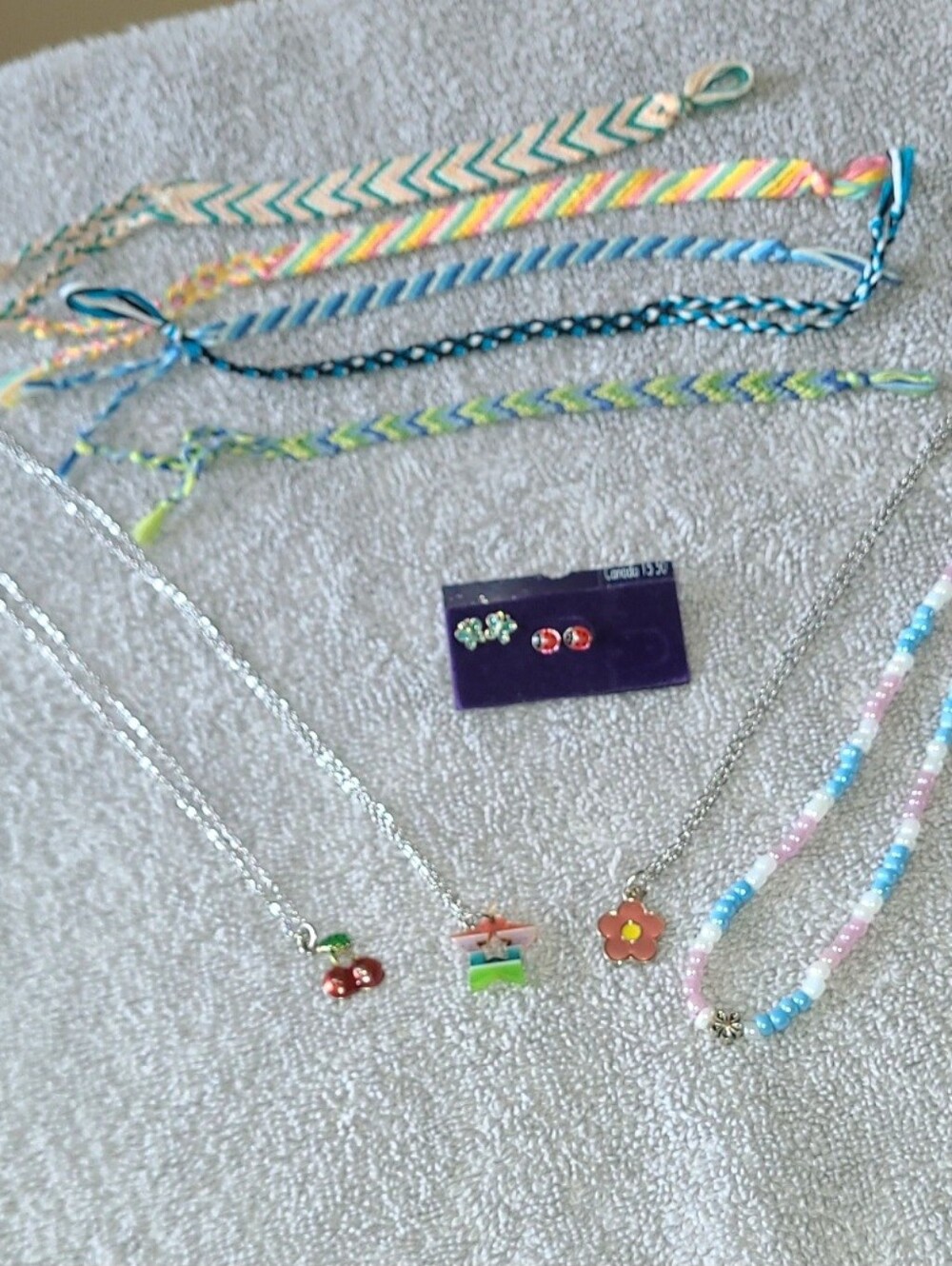 Jewelry Bundle with Handmade Friendship Bracelets plus Necklaces and Earrings